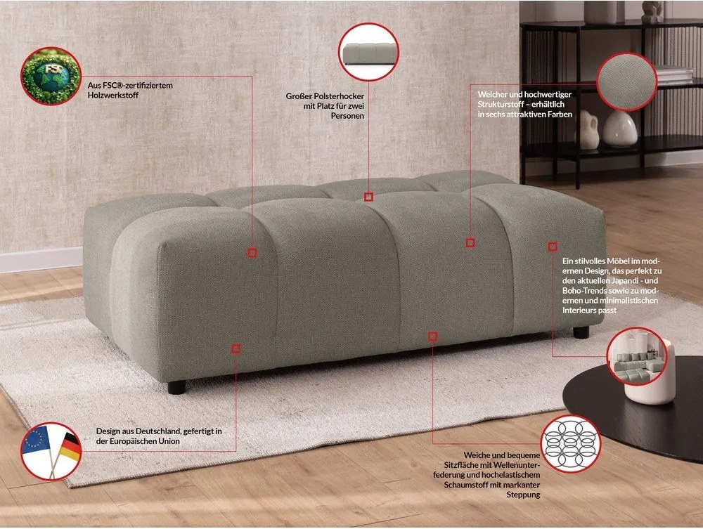 Taburet taupe Albane – Ropez