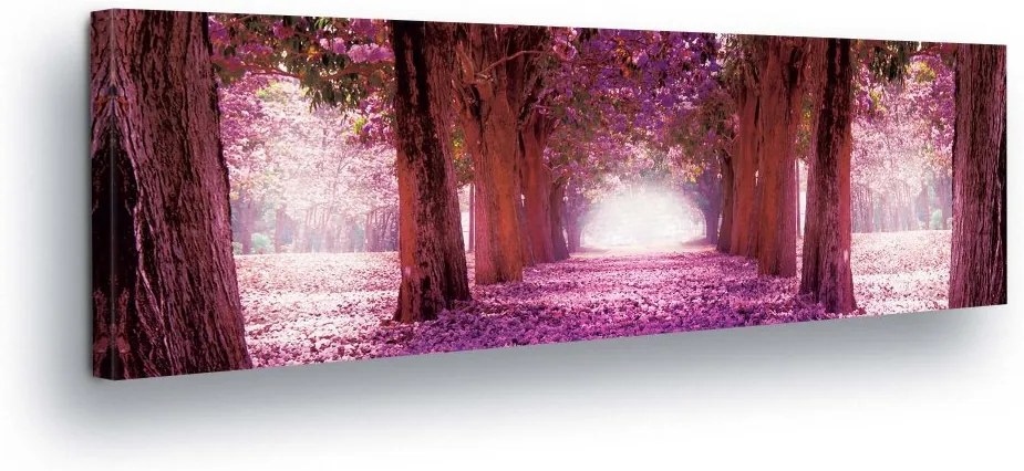 GLIX Tablou - Purple Forest 45x145 cm