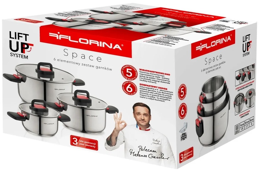 Set de oale din oțel inoxidabil Space de MateuszGessler, 6 piese