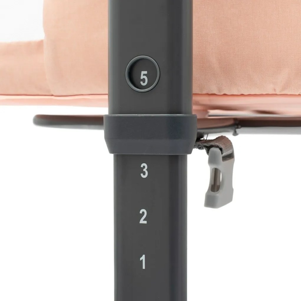 Baby Mix Pătuț suplimentar Rose somon, 84 x 80 x 52 cm