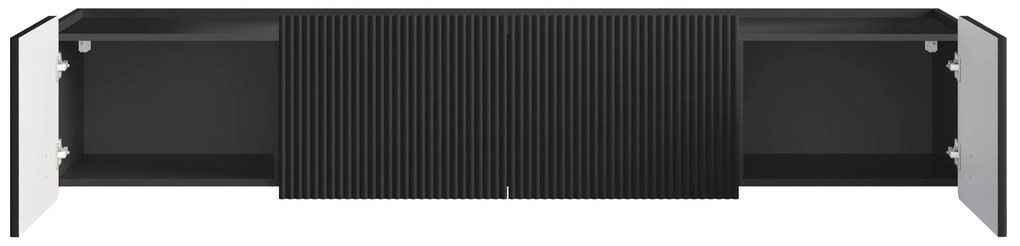 Dulap TV Malmi 200 cm suspendată - negru mat / negru