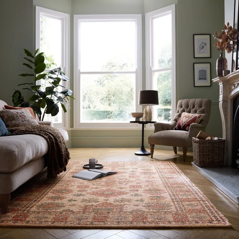 Covor roz/teracotă țesut manual din amestec de iută 80x150 cm Lana Jute – Flair Rugs