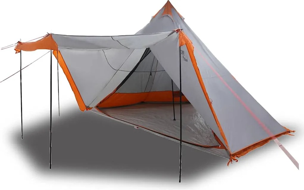 vidaXL Cort de familie Tipi pentru 8 persoane gri impermeabil