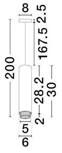 Pendul stil minimalist NESSI, NVL-9011407