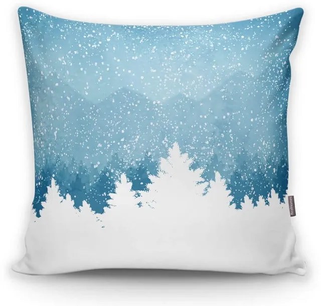Set 4 fețe de pernă și un napron de masă cu model de Crăciun Minimalist Cushion Covers Winter Wonderland