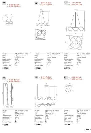 Lampă LED dimabilă de masă Redo 01-2529 CORRAL LED/12W/230V auriu