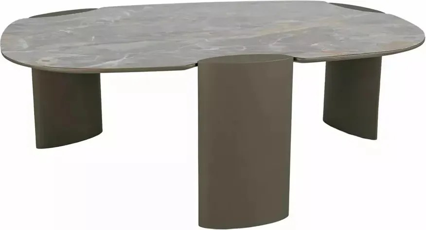 Masuta de cafea Adoro A gri lucios/cupru L118xl75 cm