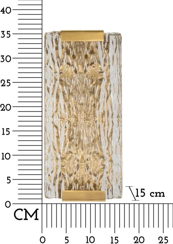 Aplică de perete aurie din sticlă Oblin – Mauro Ferretti