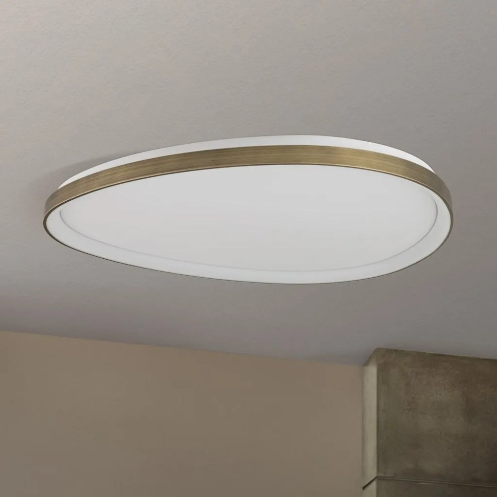Plafoniera LED XXL design modern slim CHARLIE patina D-80cm