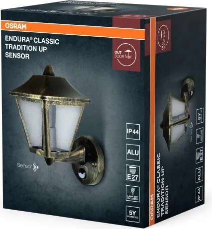 Osram - Lampă de perete pentru exterior cu senzor TRADITION UP 1xE27/60W/230V IP44