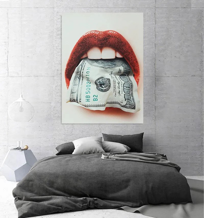 Tablou canvas Eating Money 120x80 cm