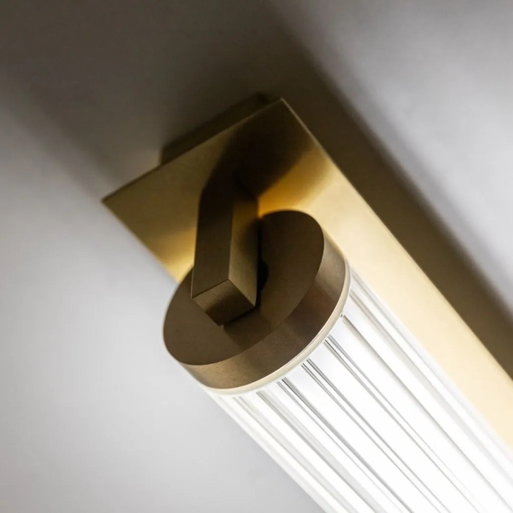 Aplica de perete LED smart cu telecomanda COMO alama periata