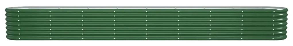 Jardiniera gradina verde 332x40x36 cm otel vopsit electrostatic 1, Verde, 332 x 40 x 36 cm