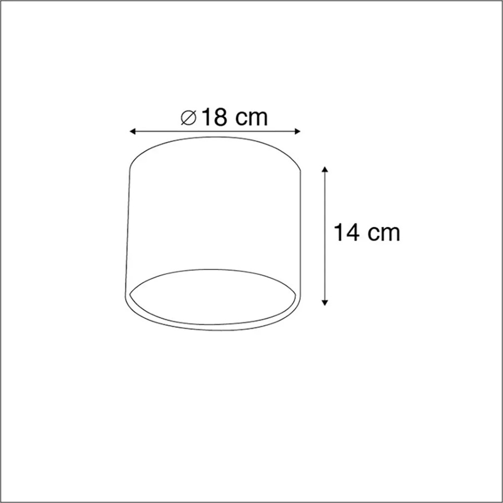 Abajur din stofă maro deschis 18/18/14