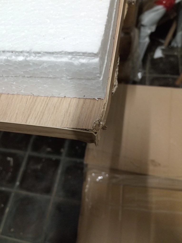 PROMOTIE Masa de sufragerie MADO neagra cu blat decor stejar artisan 120x80cm clasa II