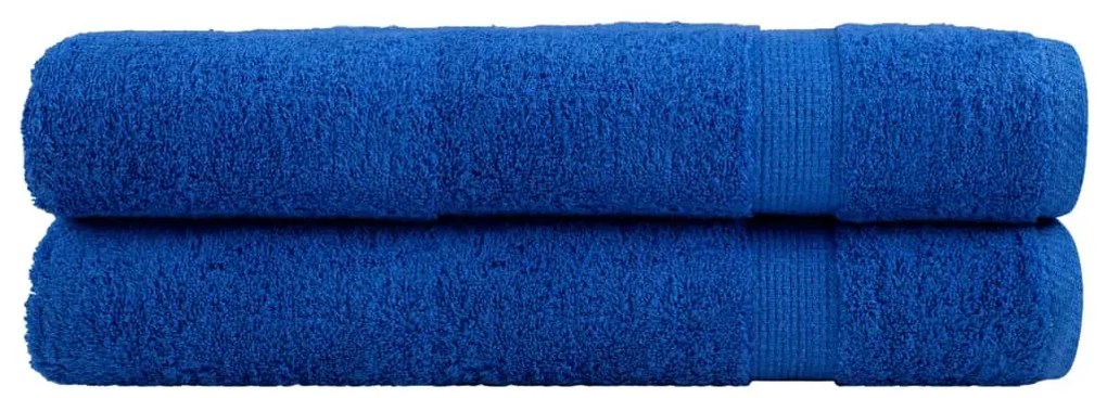 vidaXL Prosoape premium SOLUND 2 buc albastru 100x200cm 600gsm