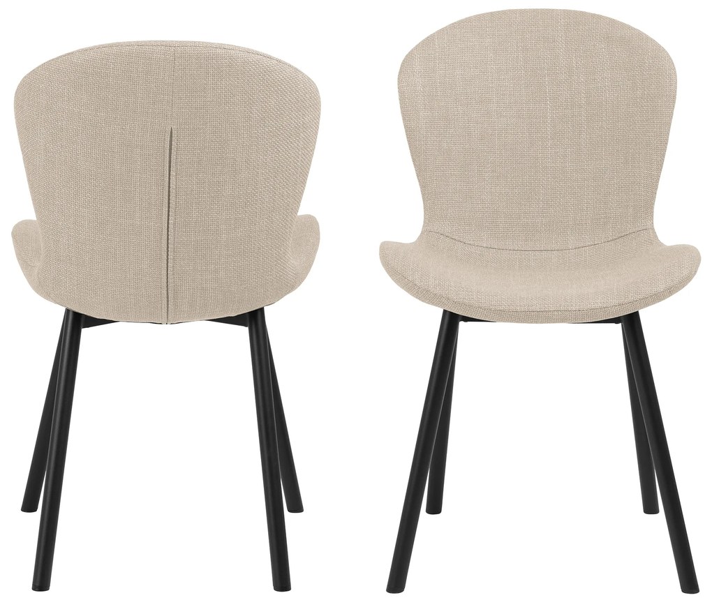 MAZZONI EXPORT FIORA Bej (material Basel 24) - SCAUN MODERN TAPIȚAT PENTRU SALON/SUFRAGERIE LOFT