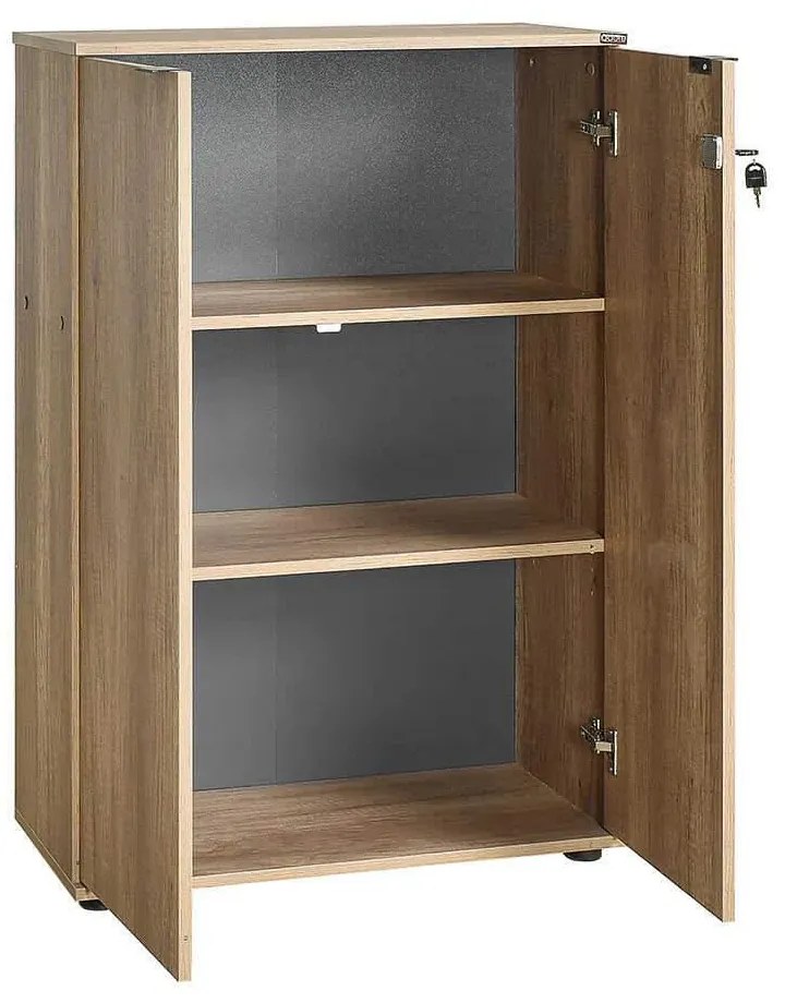 Biblioteca Adore Rio, 2 usi cu cheie, 3 rafturi, 72 x 109 x 34 cm