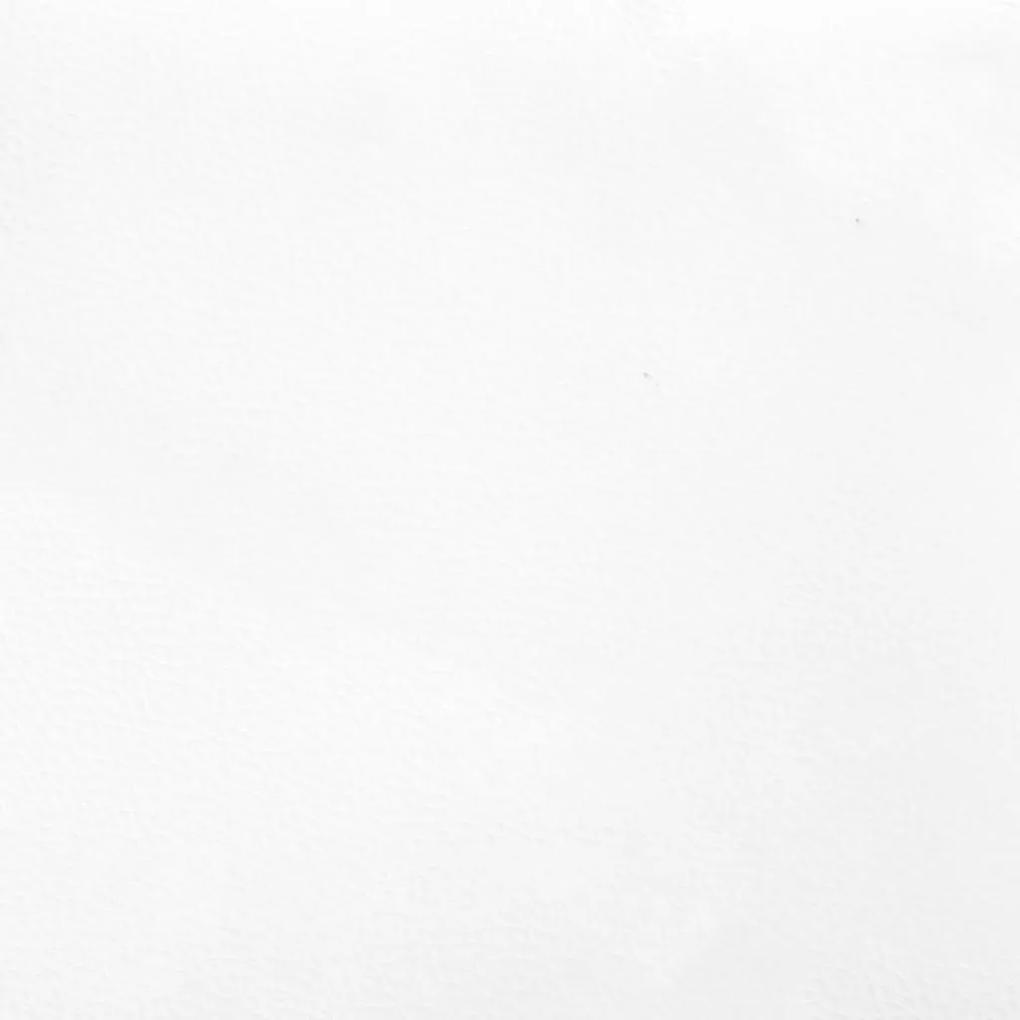 Pat box spring cu saltea, alb, 200x200 cm, piele ecologica Alb, 25 cm, 200 x 200 cm