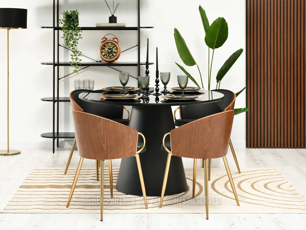 Scaun Elviria K (nuc închis + auriu). Promo -28%. 1111041