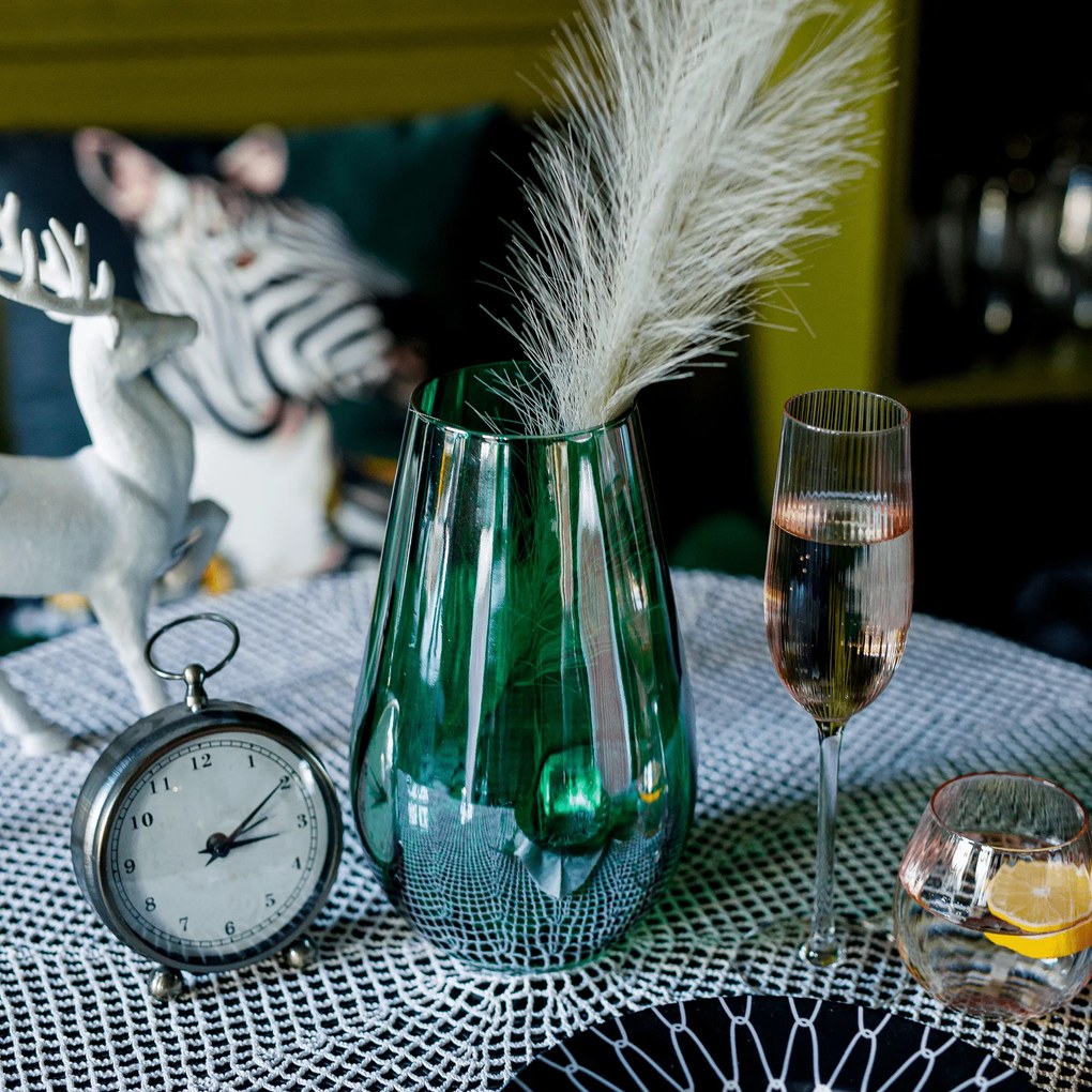 Vaze, set de 2, verde/chihlimbar, GLOW