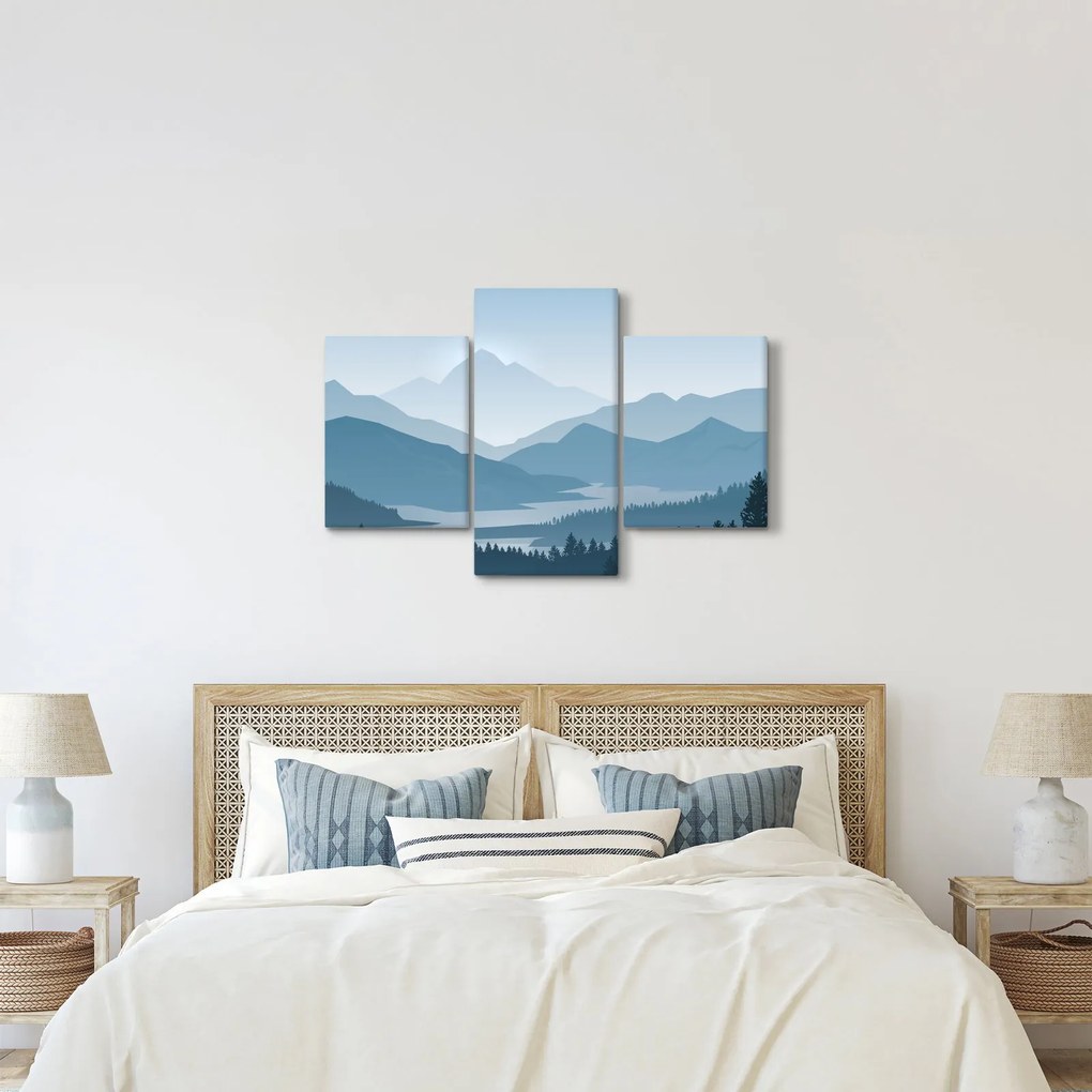 Tablou - Munții cu privirea graficeanului (90x60 cm)