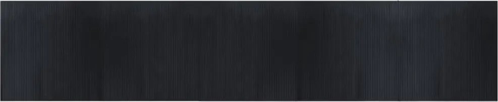 vidaXL Covor dreptunghiular, negru, 100x500 cm, bambus