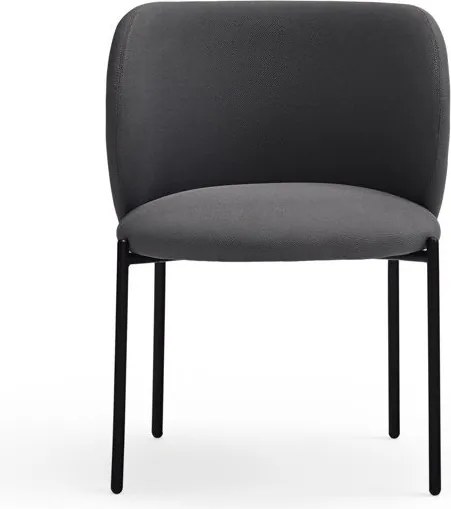 Set de scaune de sufragerie gri închis 2 buc. tapițat Mogi – Teulat