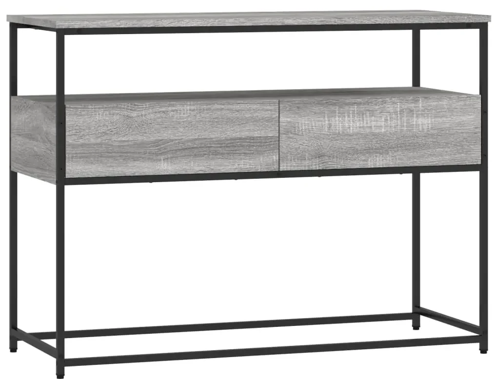 834153 vidaXL Măsuță consolă, gri sonoma, 100x40x75 cm, lemn prelucrat