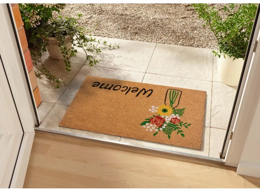 Covoraș de intrare din fibre de cocos 75x45 cm Hello &amp; Flowers - Hanse Home