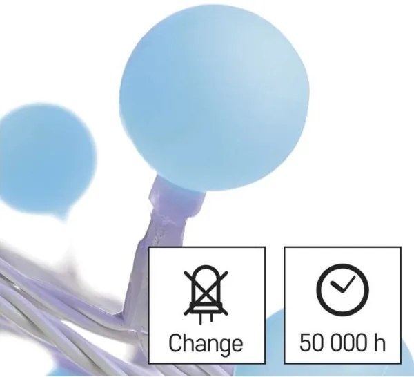 Instalație LED de Crăciun de exterior 40xLED/9m IP44 albastru