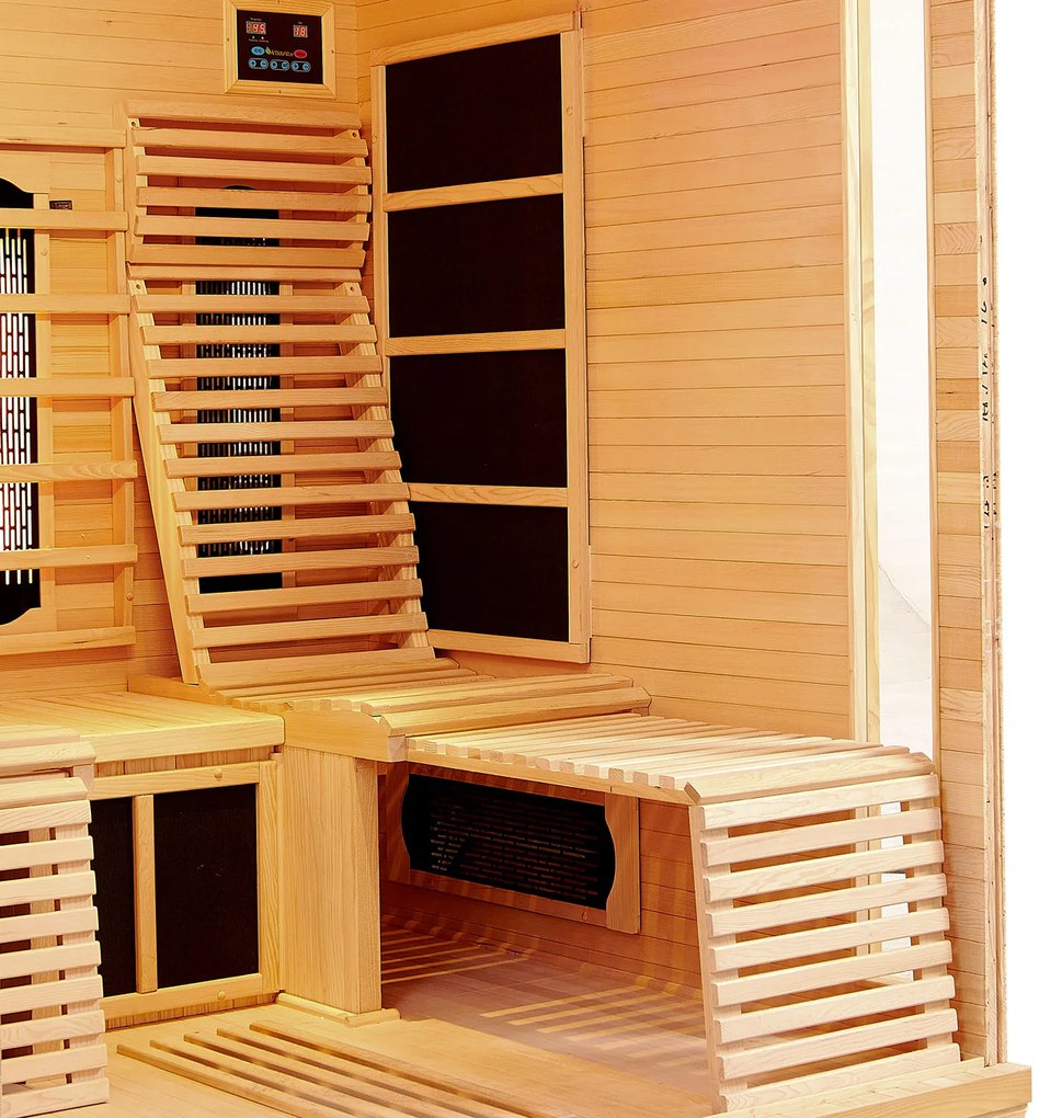 Infračervená sauna/ tepelná kabína Helsinki 150 s triplexným vykurovacím systémom a drevom Hemlock