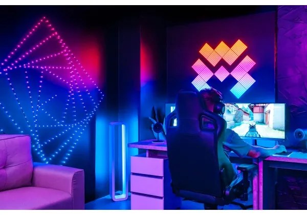 Twinkly TWD060STP-T - Ghirlandă LED RGB reglabilă DOTS, 60 LED, 7 m, USB, Wi‑Fi