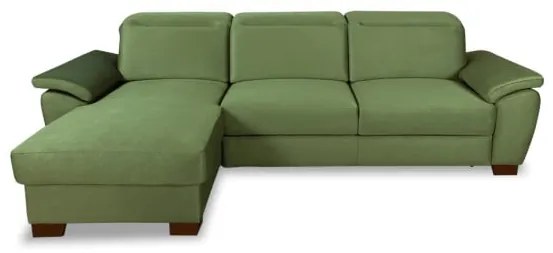 Coltar Extensibil Cu Insula Stanga Dax, 5 Locuri, Cu Lada De Depozitare, Verde, 299 Cm