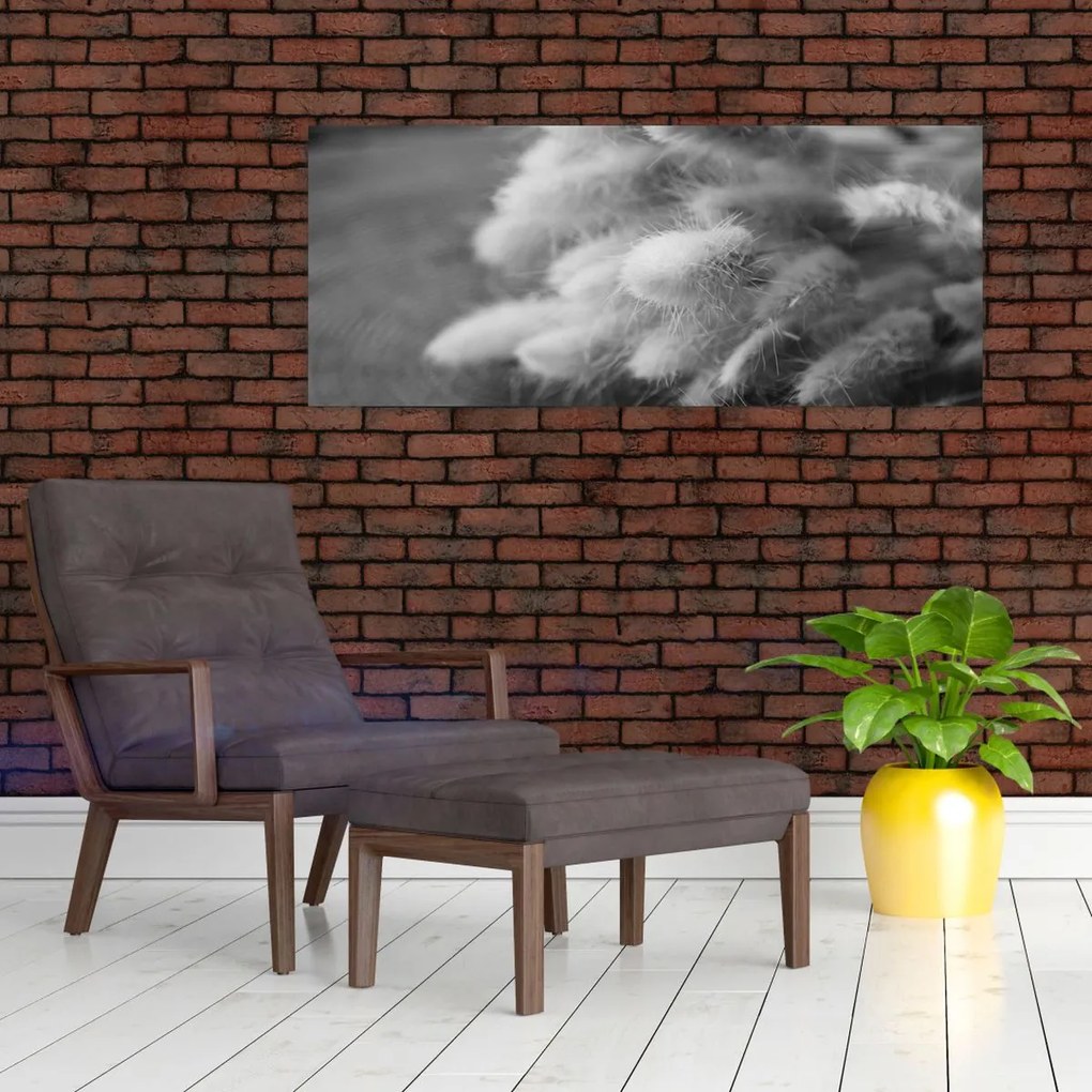 Tablou - iarbă de coadă de iepure pe masă (120x50 cm)