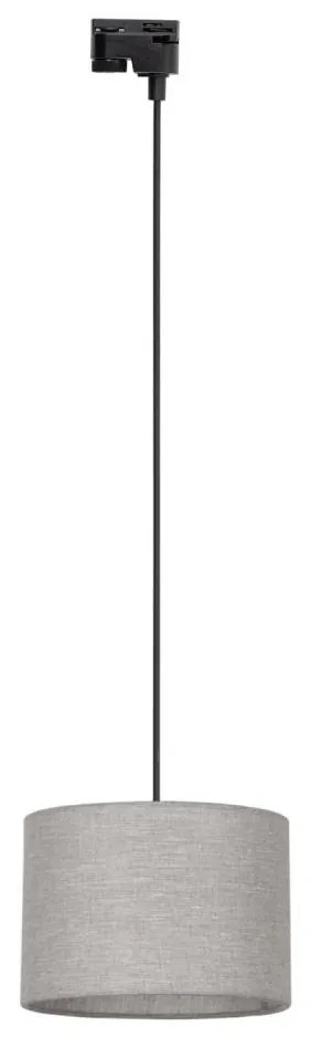 Lustră pe cablu pentru sistem de șină TRACER 1xE27/15W/230V d. 30 cm negru/gri
