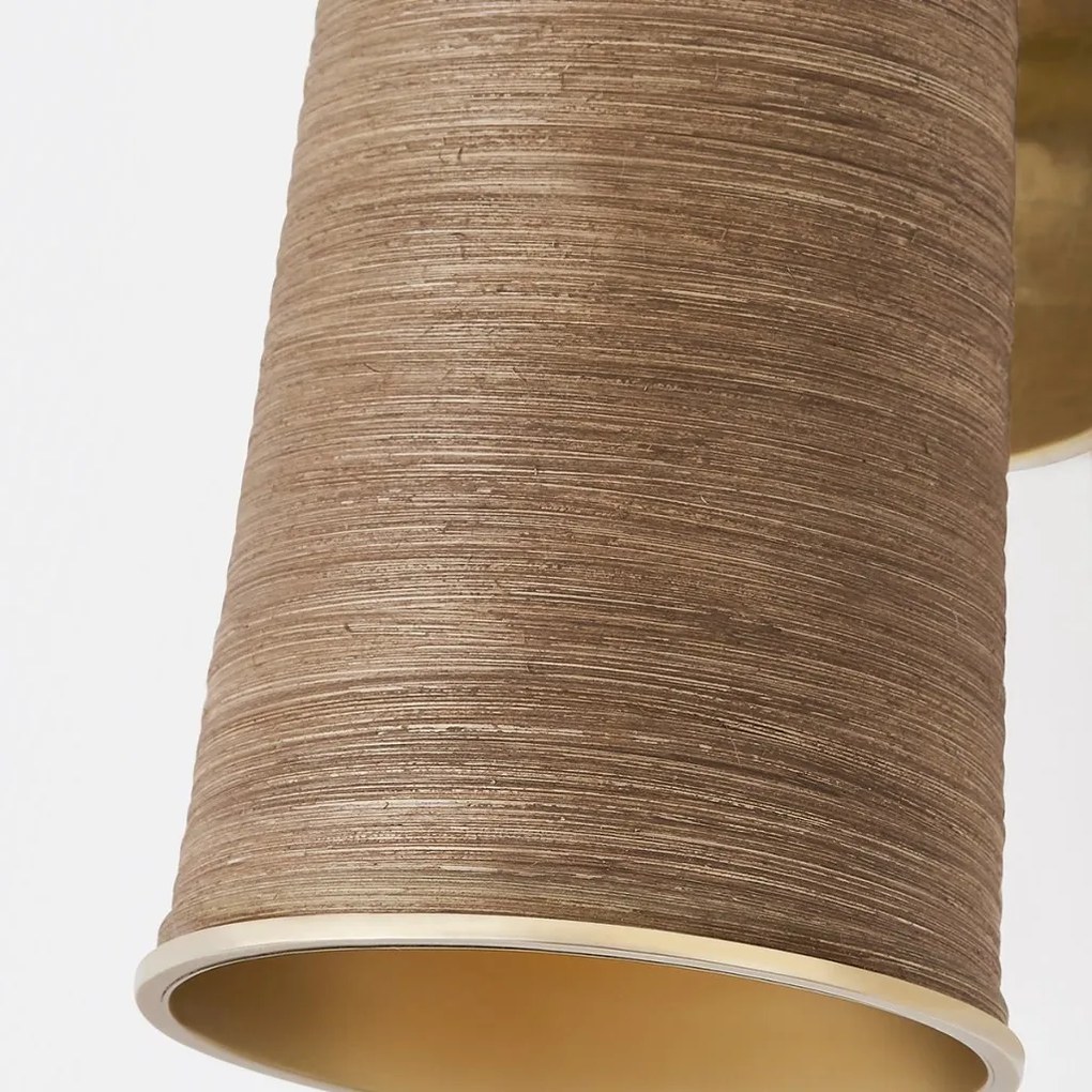 Aplica de perete LUX, Metal, Rattan, Delran