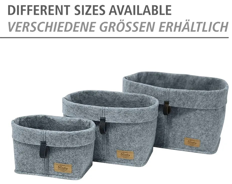 Organizator textil Wenko Felt, 12 x 18 cm, gri