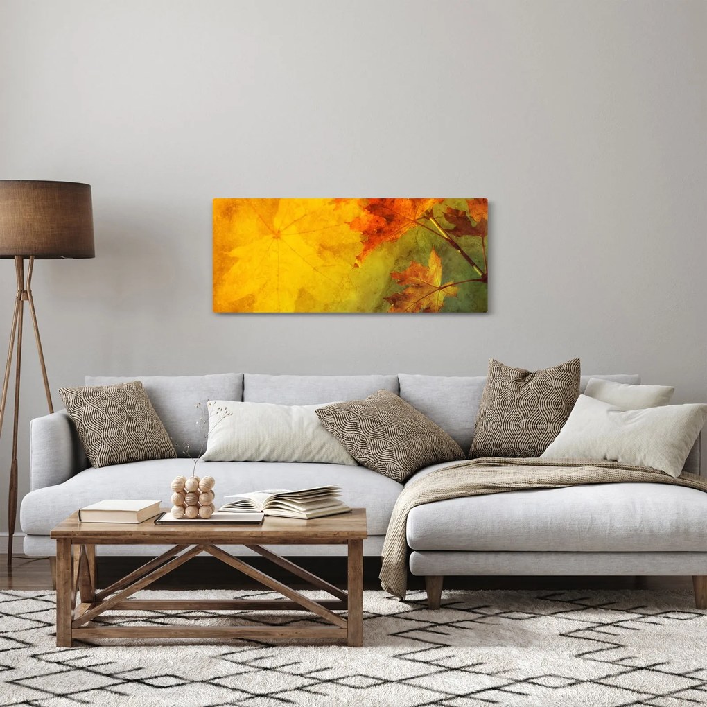 Tablou - Frunze de toamnă (120x50 cm)