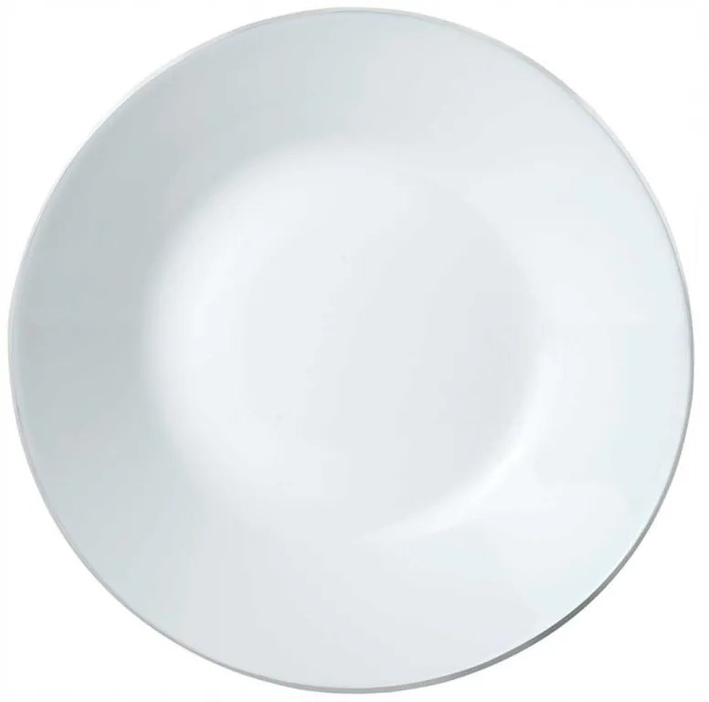 Set farfurii Kinghoff KH 1877, 18 piese, 6 persoane, Opal, Alb/Argintiu
