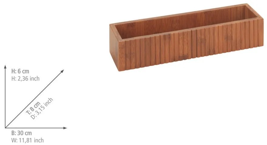 Organizator pentru mirodenii autoadeziv din bambus Mera – Wenko