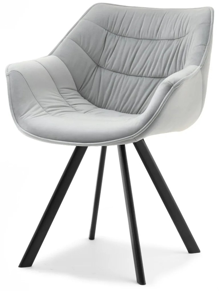 Scaun Nina (svetlogri + negru). Promo -13%. 1111201