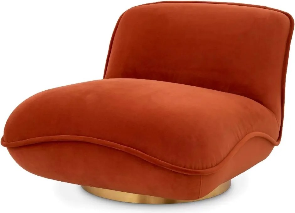 Fotoliu pivotant design elegant LUX Relax, portocaliu