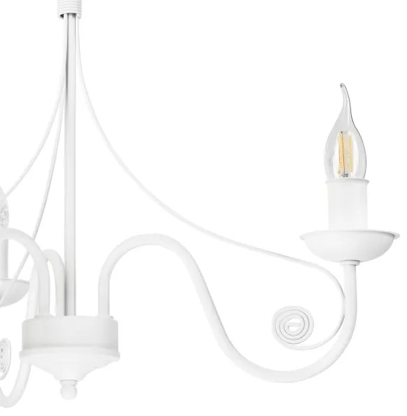 Lustră pe lanț DONATO 3xE14/40W/230V alb