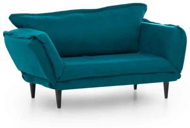 Canapea cu 2 Locuri Vino Daybed, Verde Petrol, Extensibila