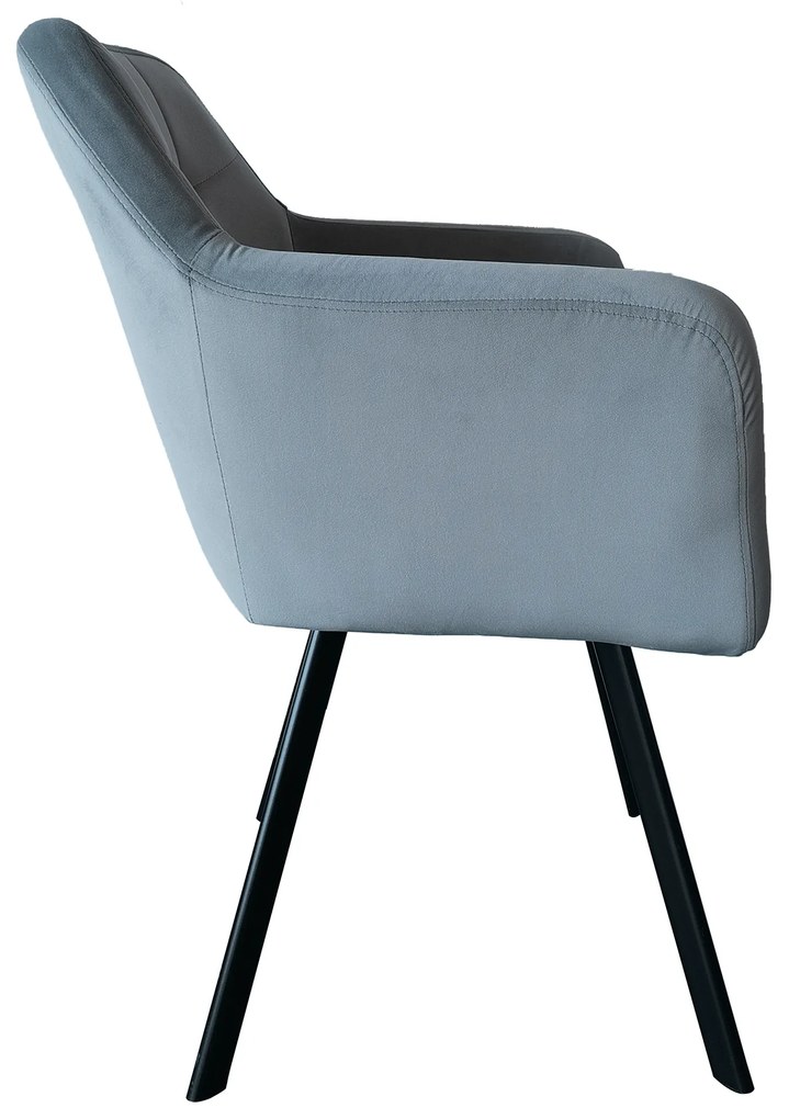 Scaun de sufragerie Zevas (gri + negru). 1064637