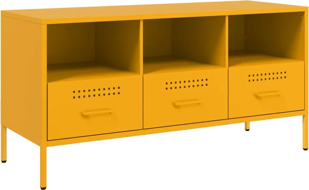 vidaXL Dulap TV, galben muștar, 100,5x39x50,5 cm, oțel