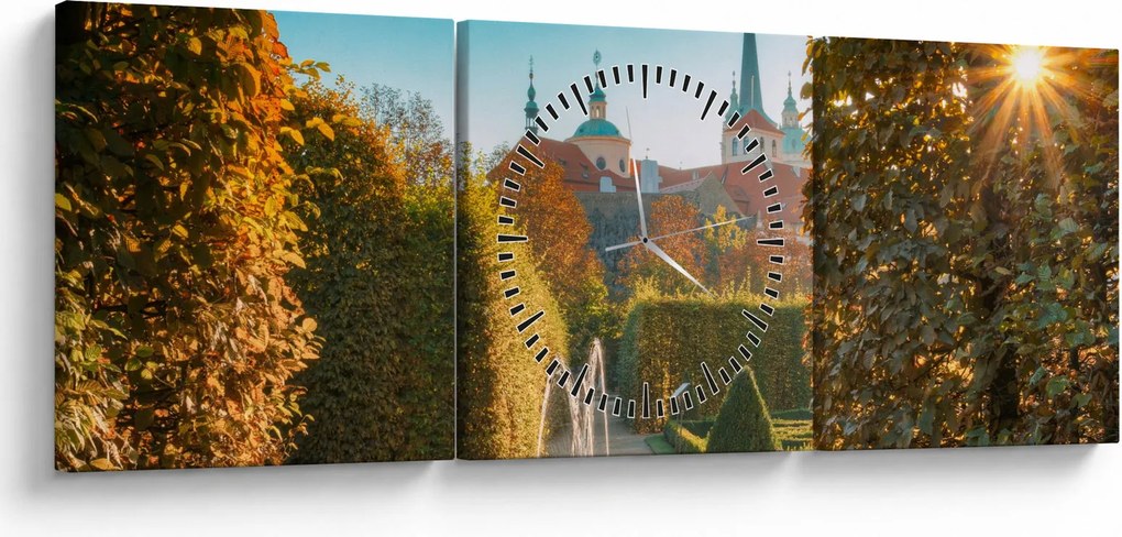 Tablou - Palatul Wallenstein (cu ceas) (90x30 cm)