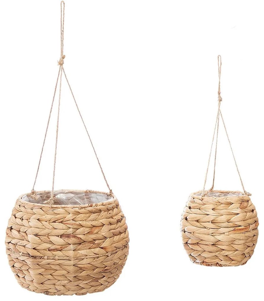 Set suporturi suspendate pentru flori în ghiveci, din iarbă de mare, 2 bucăți