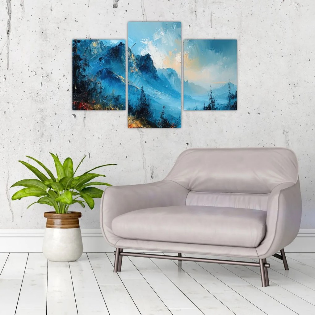 Tablou - Pictura munților (90x60 cm)